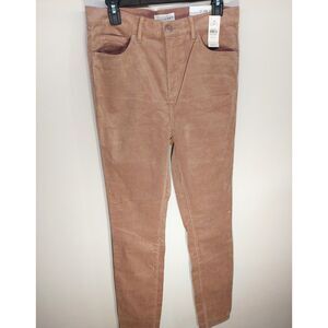 LOFT Corduroy Pants Women’s 29 Tall High Waist Skinny Tan NWT